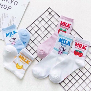 Tất Cao Cổ Hình Sữa Milk Hàng Quảng Châu Cao Cấp Chất Cotton Dày Dặn Cực Kì Hàng Loại 1 Tag Mac Đầy Đủ Mơ House
