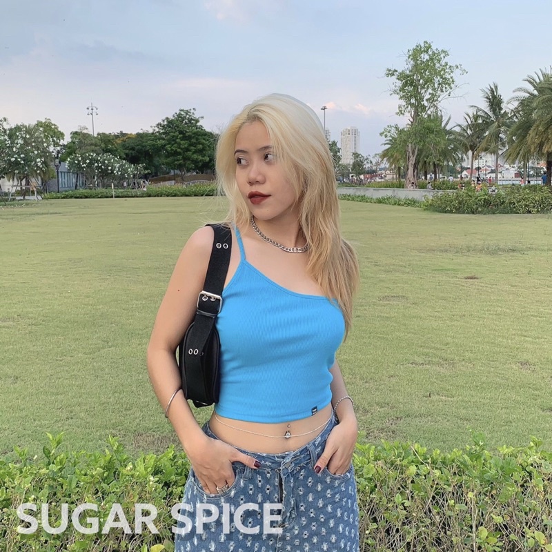 Áo Dây Croptop, Áo Croptop Dây Thun Gân SUGAR SPICE - Loli Top