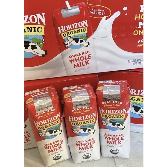 Sữa tươi Horizon dạng nước hữu cơ của Mỹ thùng 18 hộp 236ml