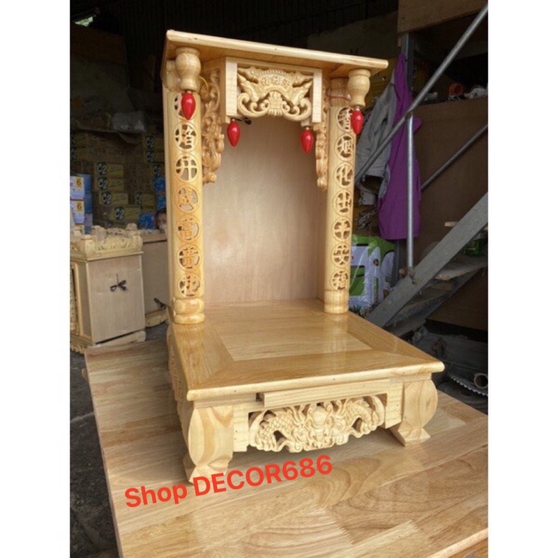 Khám Thờ Thần tài gỗ thông nhập khẩu 100%