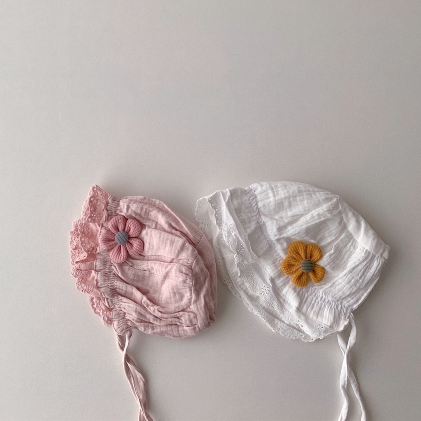 Mũ che thóp cho bé gái dễ thương 3 màu