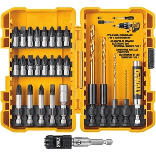 Nhập mỹ - phụ kiện dewalt dw2504tgtwr tough grip set steel hex shank screwdriver bit set