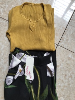 Sét áo len tăm + chân váy (Anh đào hary)