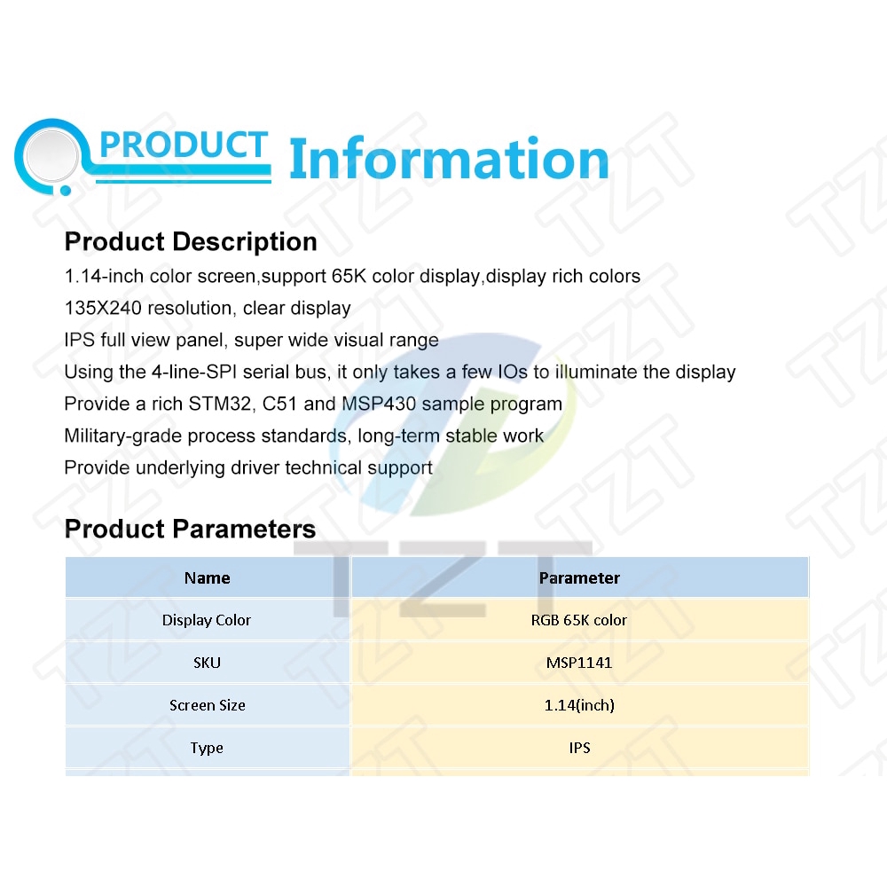 1 Bảng Mạch Màn Hình Ips 1.14 Inch 3.3v 8pin Spi Hd St7789 Drive Ic 135x240