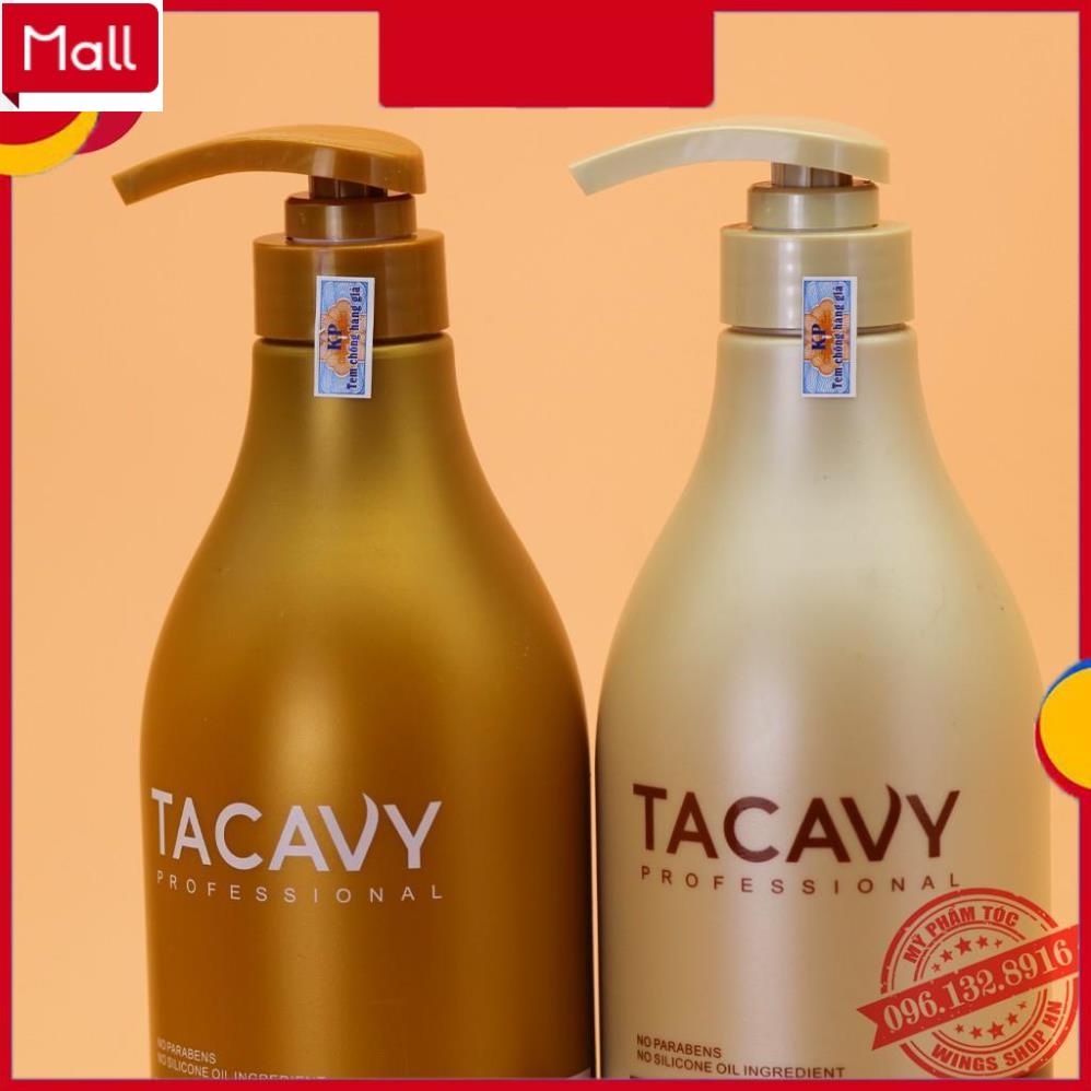 Cặp Dầu Gội Xả Tacavy 1000Ml | Giảm Gãy Rụng, Phục Hồi Tóc Hư Tổn, Khô Xơ | Hàng Chính Hãng D _Shopee Mall