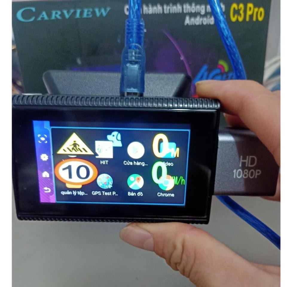 Camera hành trình android Carview C3 4G dẫn đường cảnh báo tốc độ giám sát từ xa