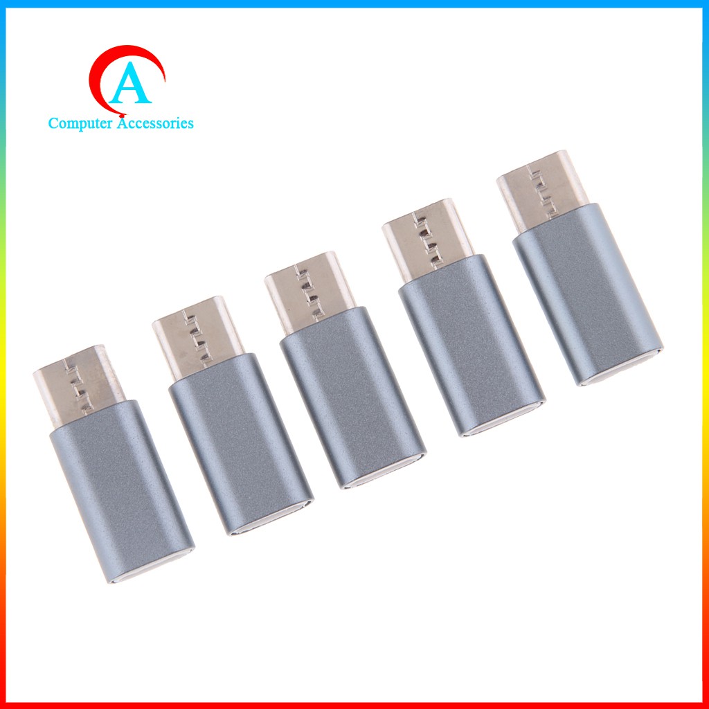 Bộ Chuyển Đổi Usb 3.1 Type C Sang Micro Usb Female Cho Android,Galaxy S7 Edge, Nexus 5,5pcs