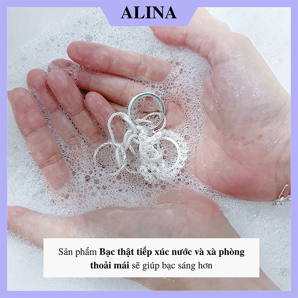 Khuyên Tai Bạc Nữ Nam Tròn Trơn Chốt Bấm Dày 1.9mm, Bông Tai Bạc 925 Nhiều Kích Cỡ Đơn Giản Cá Tính ALINA