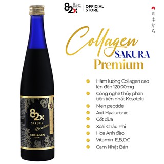 82X COLLAGEN SAKURA PREMIUMDạng Nước 120.000mg Collagen Peptide