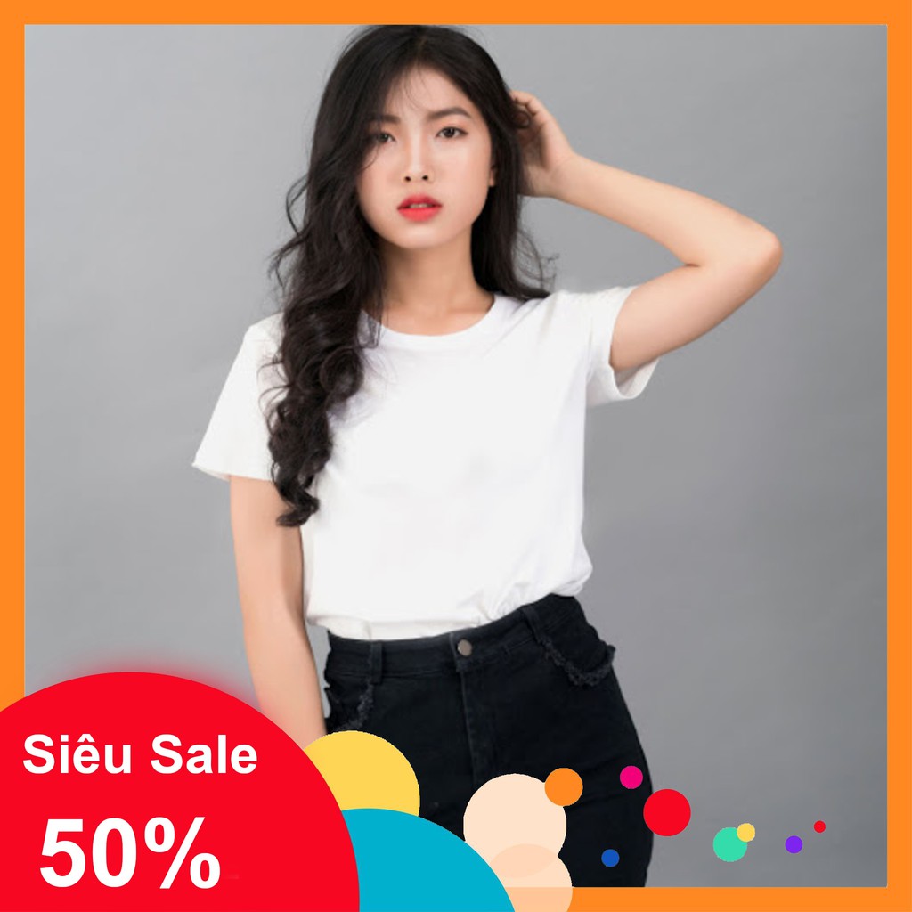 (Nhập mã XUPPGG1 để được giảm giá ) Áo thun trơn Nữ - cotton cổ tròn - VNXK | BigBuy360 - bigbuy360.vn