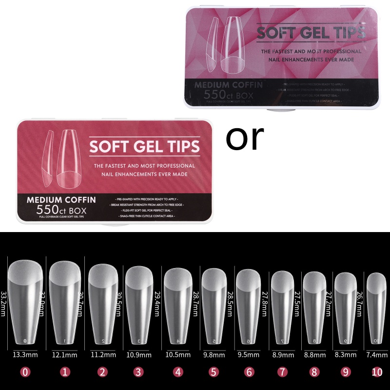 Bộ Móng Tay Giả Mềm Mại Tự Nhiên Dạng Nhấn