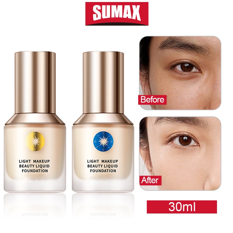 Kem nền SUMAX dạng lỏng che khuyết điểm cao không thấm nước kiểm soát dầu/ làm mới 30ml