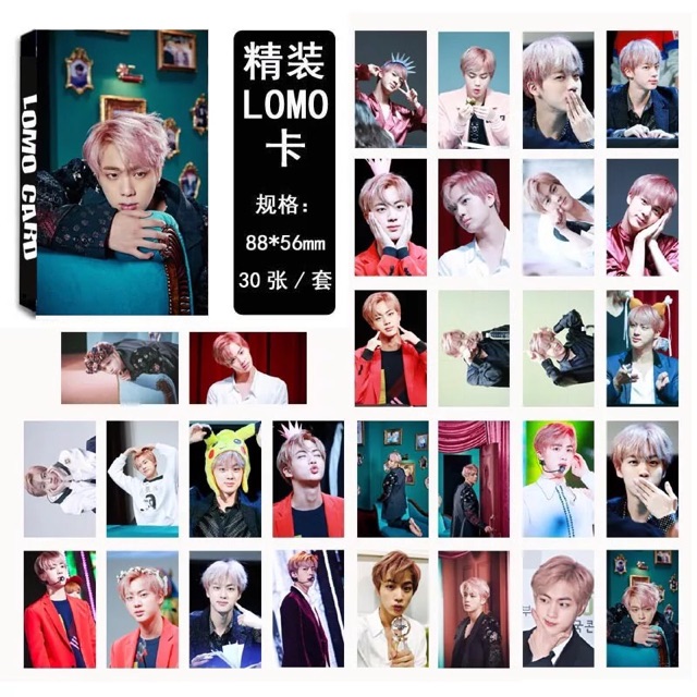 Lomo hộp giấy 30 tấm Jin (BTS)