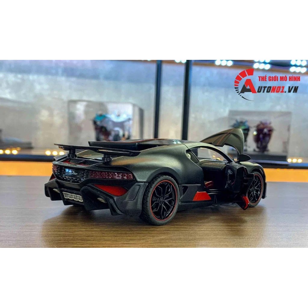 MÔ HÌNH XE BUGATTI DIVO BLACK RED 1:24 HENGTENG MODEL 7433