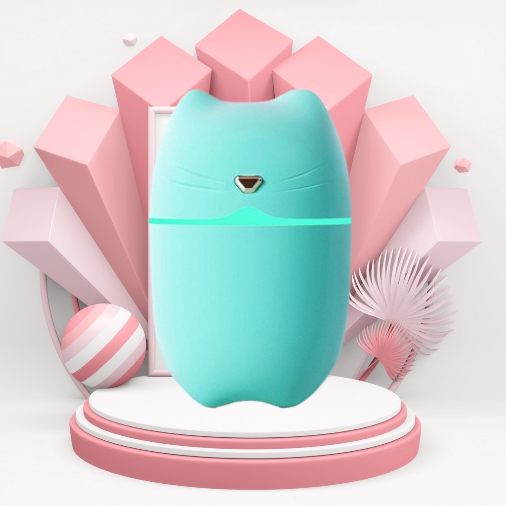 Máy Xông Tinh Dầu Mini Mèo Humidifier Cho Phòng Ngủ &amp; Trên Ôtô Khuếch Tán Tinh Dầu Phun Sương Tỏa Hương Đuổi Muỗi