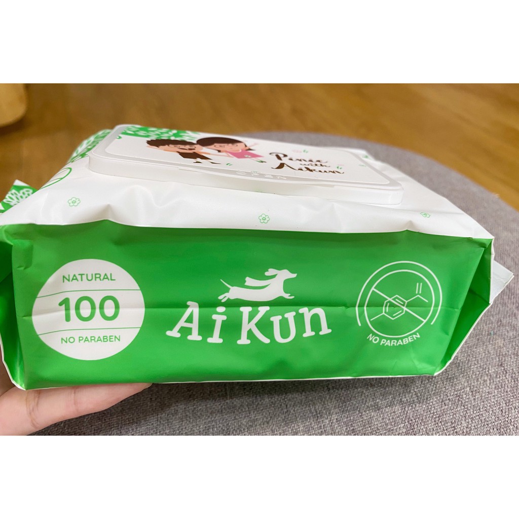 KHĂN ƯỚT CHO BÉ AIKUN (100 tờ)