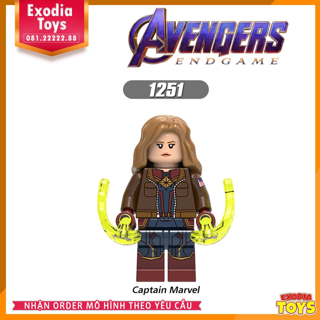 Xếp hình Minifigure Marvel Biệt đội siêu anh hùng Avengers Endgame - Đồ Chơi Lắp Ghép Sáng Tạo - X0256