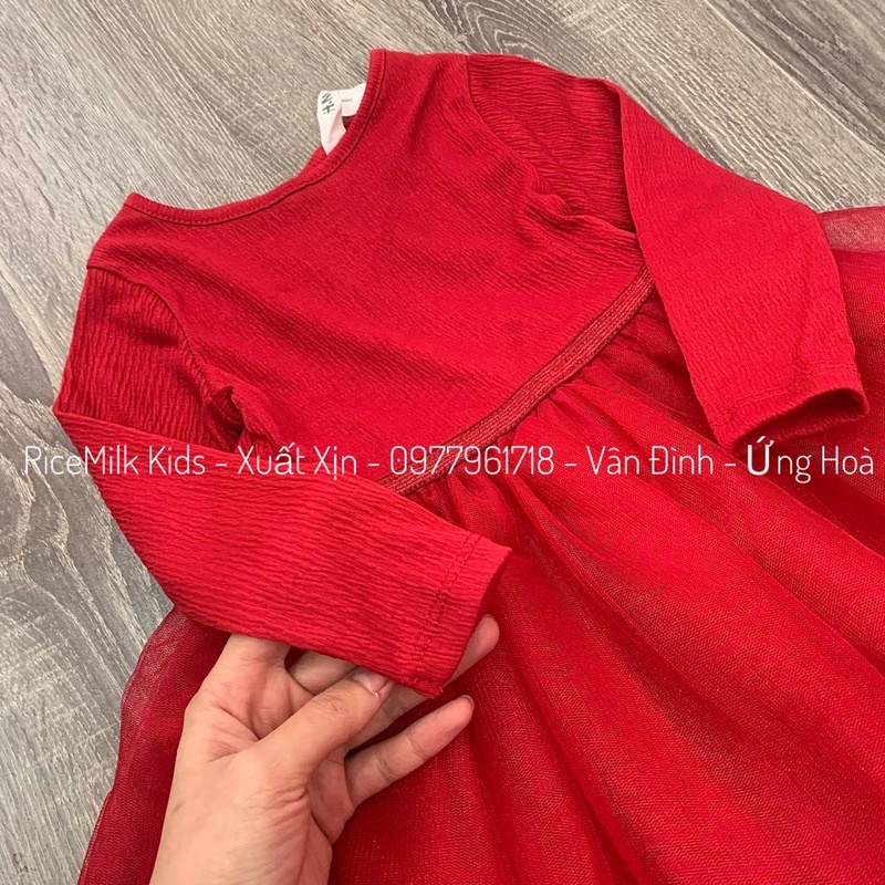 Váy đầm cho bé gái hm màu đỏ tutu