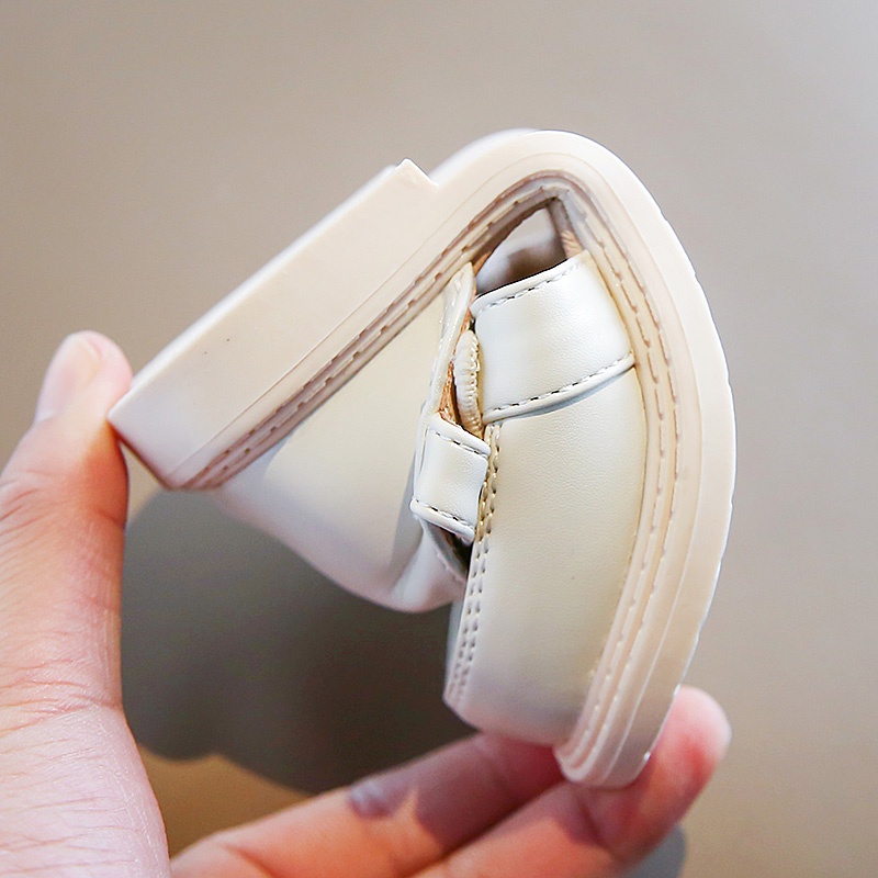Giày Búp Bê Đế Bằng Chống Trượt Thắt Nơ Màu Trơn Phong Cách Hàn Quốc Mới Cho Bé Gái Từ 3-16 Tuổi