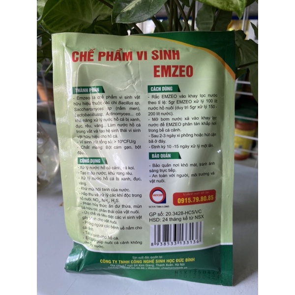 Chế phẩm sinh học xử lý nước hồ cá cảnh EMZEO gói 200gr