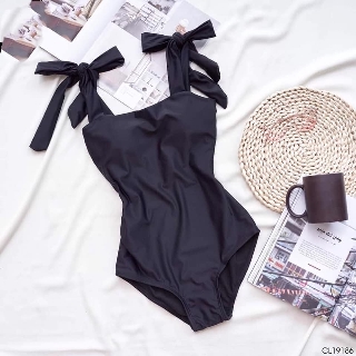 Liền thân bikini dây nơ đen