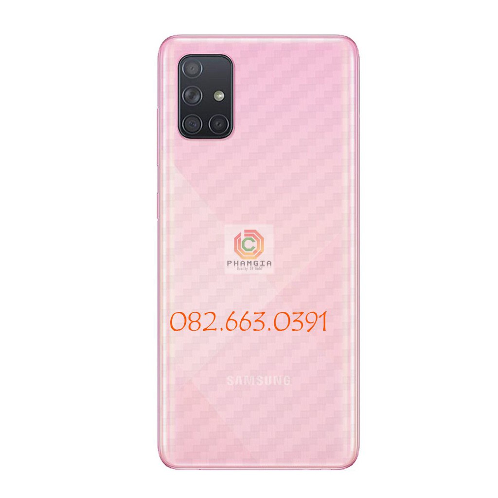 Miếng dán mặt lưng skin carbon Samsung Galaxy A71