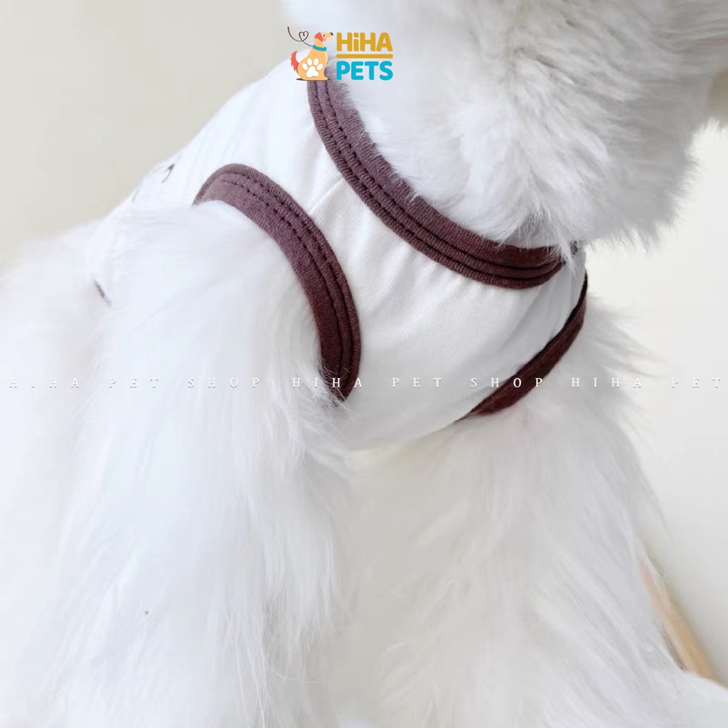 Áo Thun Cho Chó Mèo Vải Cotton Mát Mẻ Quần Áo Thú Cưng Ba Lỗ Mùa Hè Dễ Thương Hihapet.