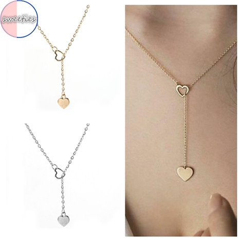 Dây chuyền mặt hình trái tim thiết kế đơn giản thời trang nữ thanh lịch