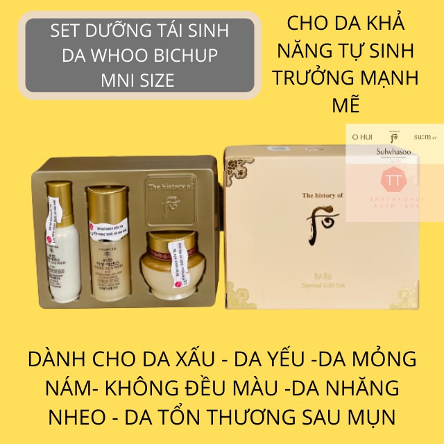 (Bộ Dưỡng Da Tái Tạo )The History Of Whoo Bichup Mini Size 3 Món Sản Phẩm Dưỡng Da Sáng Khỏe