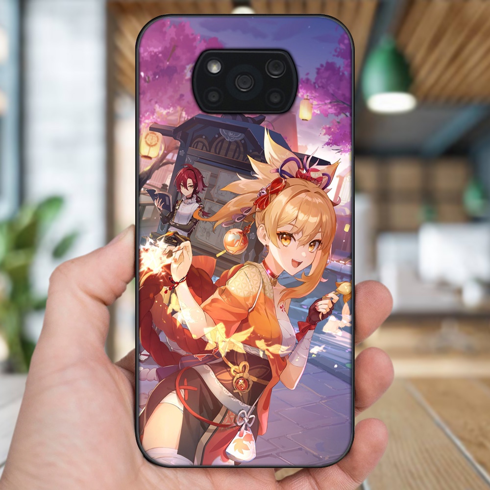 Ốp lưng Xiaomi Poco X3, Poco X3 Pro, Poco X3 NFC viền đen in hình Yoimiya Genshin Impact