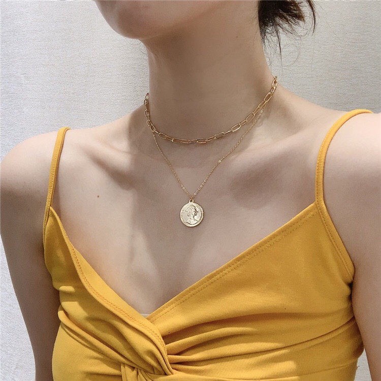 Dây chuyền mặt đồng tiền, độc đáo, cá tính dành cho nữ