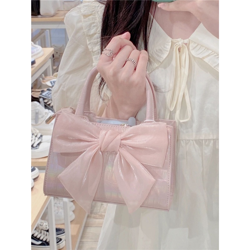 Túi Đeo Chéo Đính Nơ Ngọt Ngào Thời Trang Cho Nữ