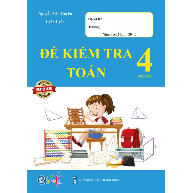 Sách - Combo Đề Kiểm Tra Toán và Tiếng Việt 4 - Học Kì 1 (2 cuốn)