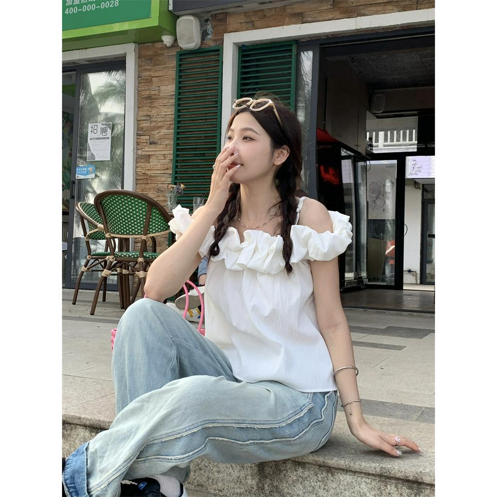 Áo Sơ Mi Một Dây Hở Vai Phong Cách Ngày Lễ  tao bao