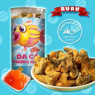Da cá trứng muối 250g, ăn vặt Ruru, thơm ngon đậm đà siêu giòn tan, vệ sinh