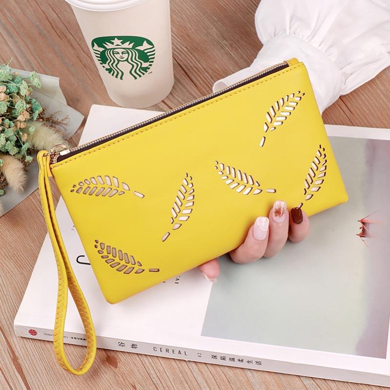 Ví nữ dài hoa cúc đẹp đựng tiền cầm tay nhiều ngăn thời trang cao cấp DA7