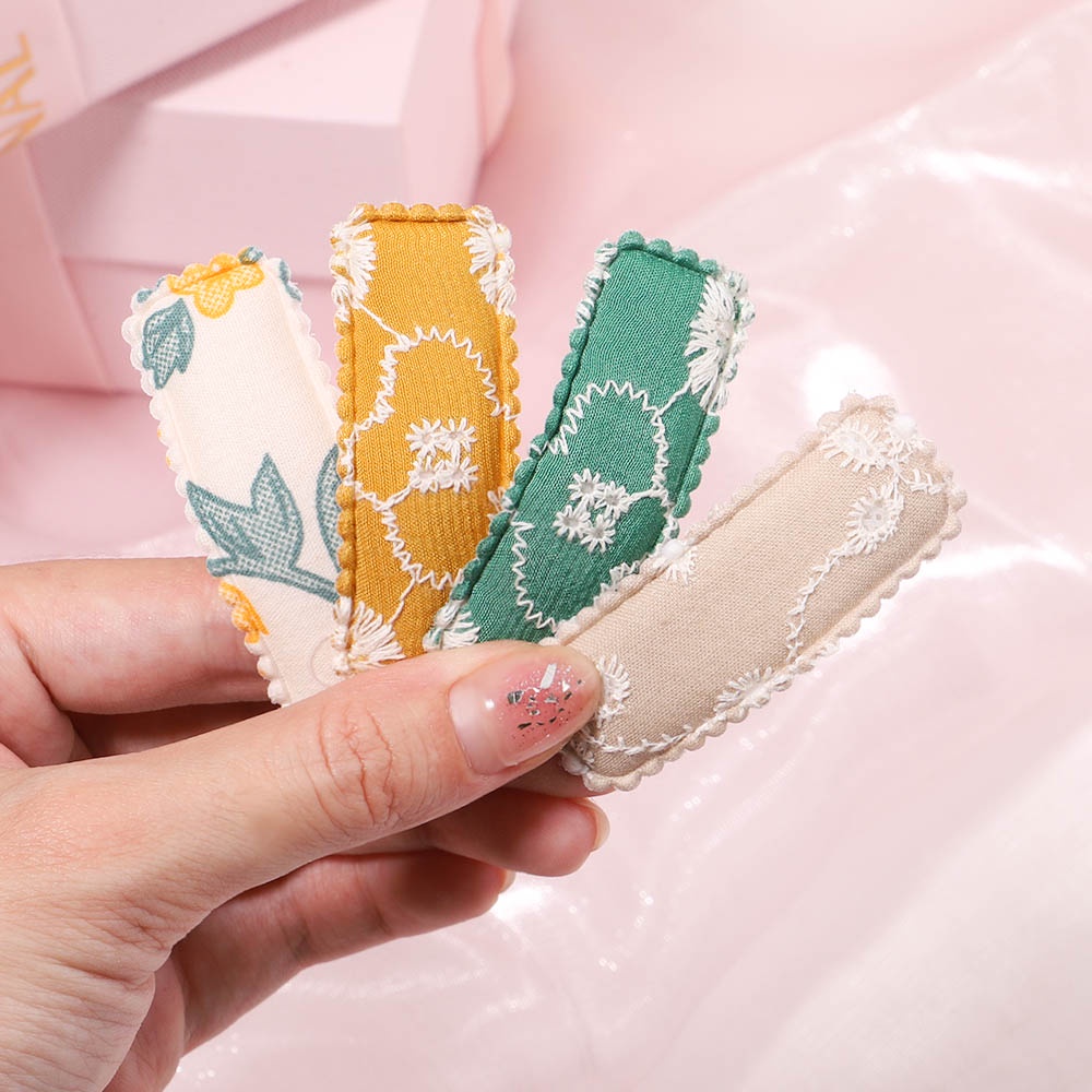Set 10 kẹp tóc KIDSBOWS kim loại họa tiết thêu thời trang cho bé gái