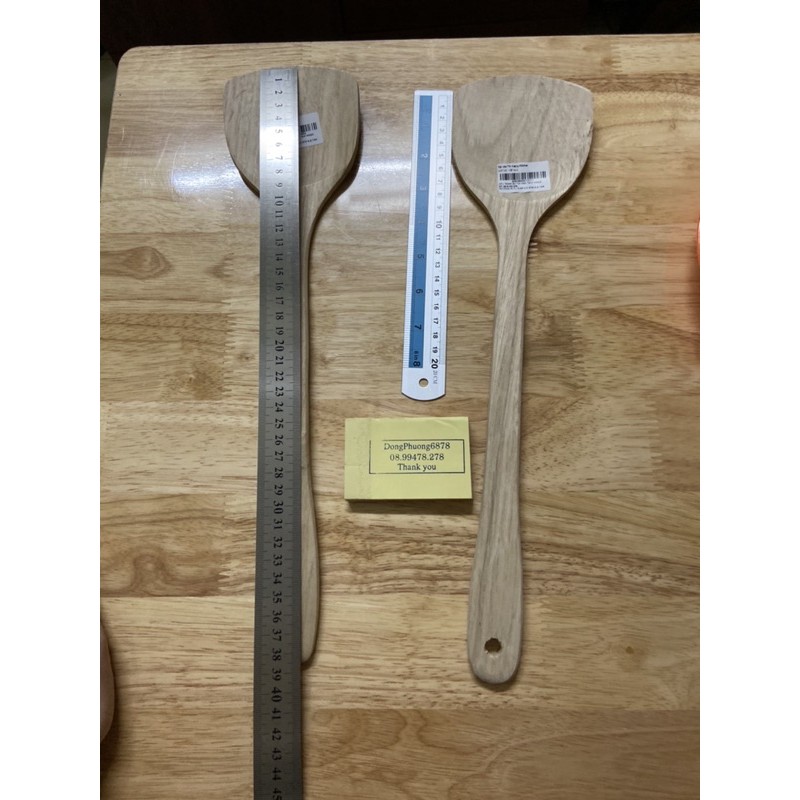 Sạn Gỗ cán dài 39cm Dùng chiên xào Cho Chảo Chống Dính