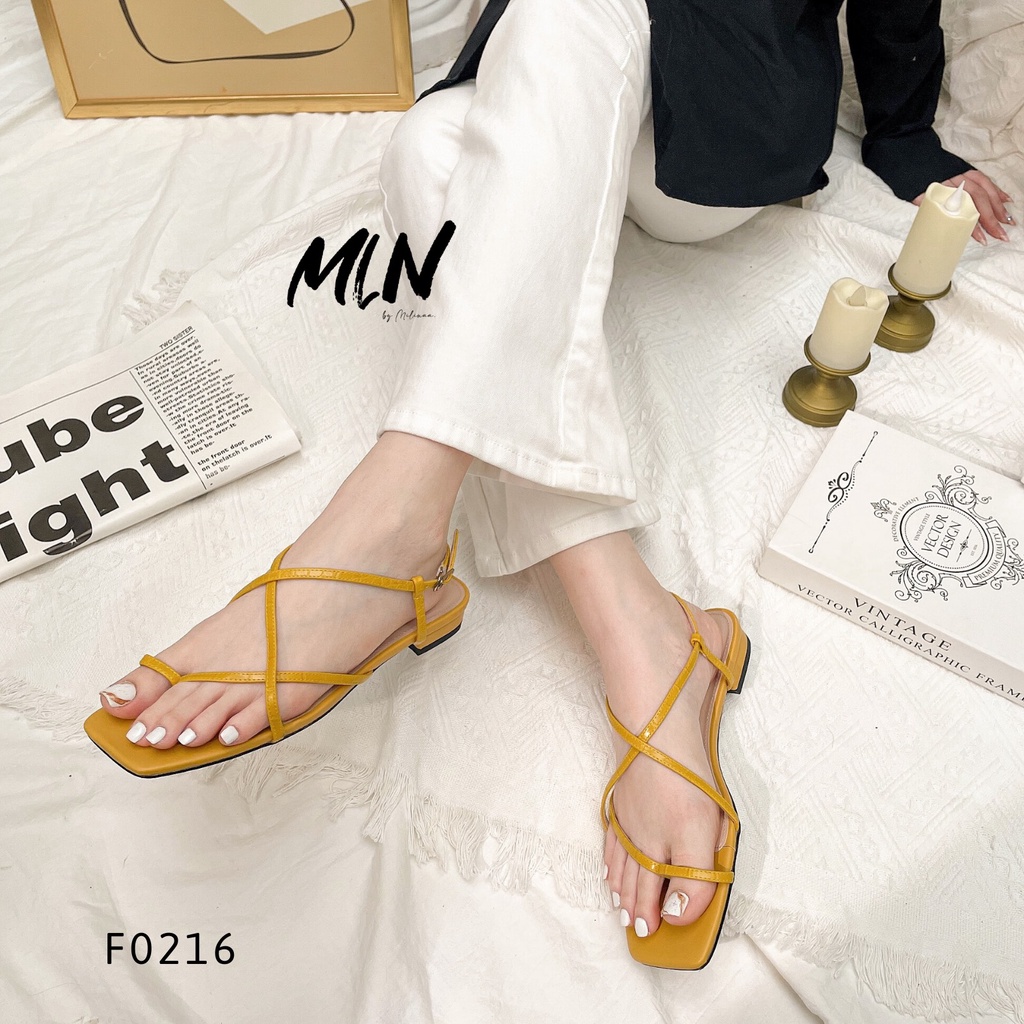 SANDAL ĐẾ 2P ĐAN DÂY MÃNH SẦN XỎ NGÓN F0216