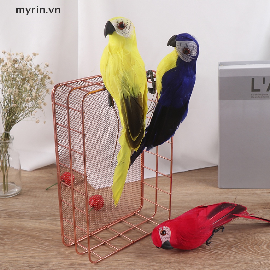 Đồ trang trí Chim Vẹt Giả 25cm / 9.8 &quot;Trang Trí Sân Vườn