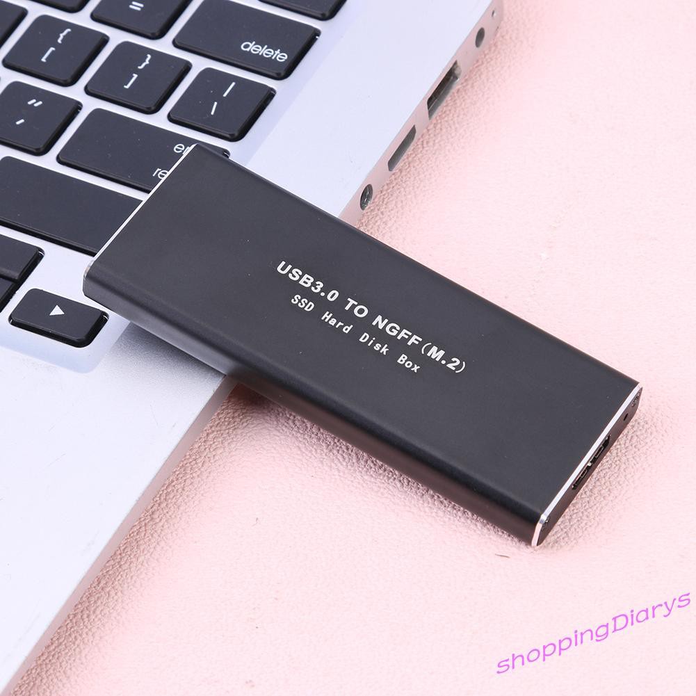 ✤Sh✤ Hard Disk Case M.2 B-Key to USB 3.0 Adapter SSD Mobile External Enclosure