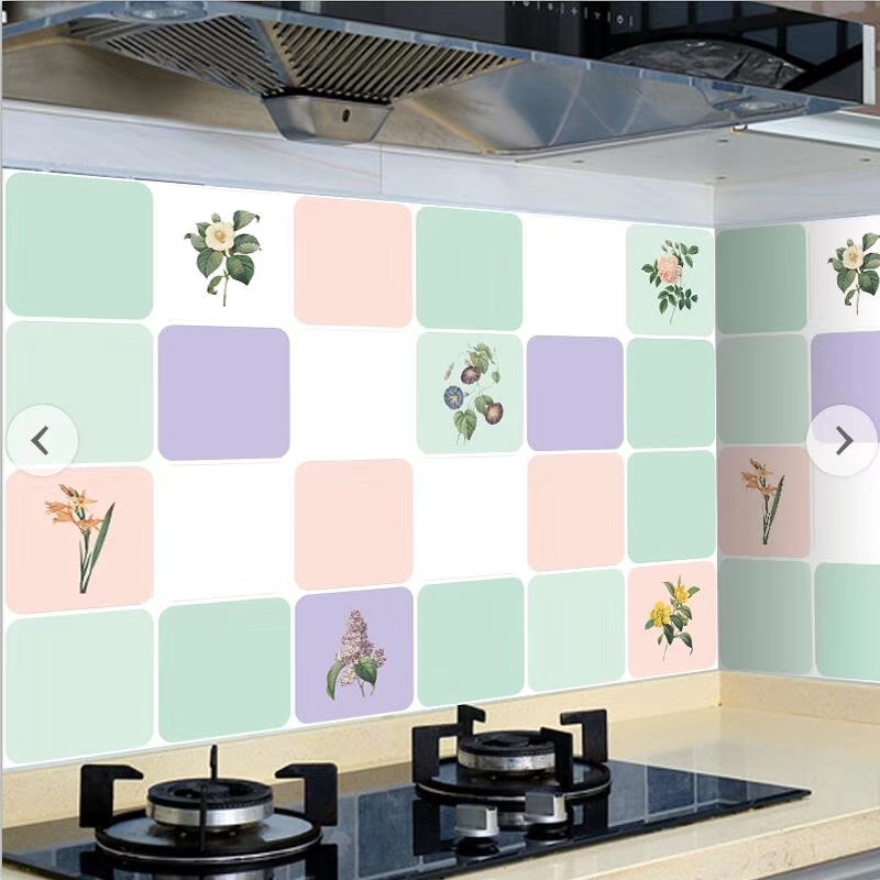 Decal tráng nhôm dán bếp HOA LY VÀNG khổ 60cm có keo sẵn - giá bán 1 mét