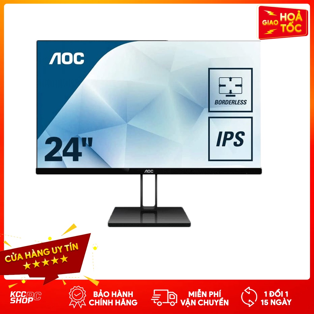 Màn hình AOC 24V2Q (23.8 inch/LED/IPS/75Hz/250cd/m²/DP+HDMI/5ms)