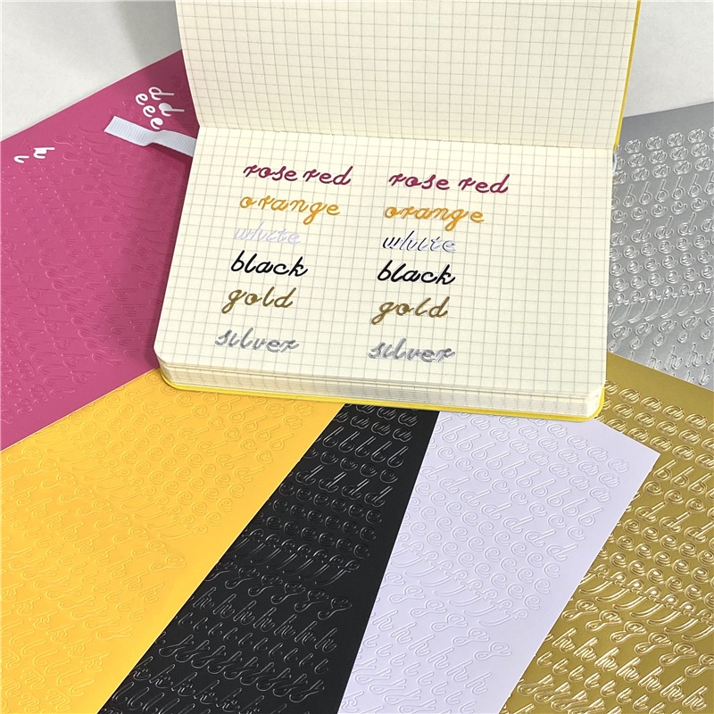 Nhãn dán trang trí kiểu chữ màu sắc đẹp mắt DIY