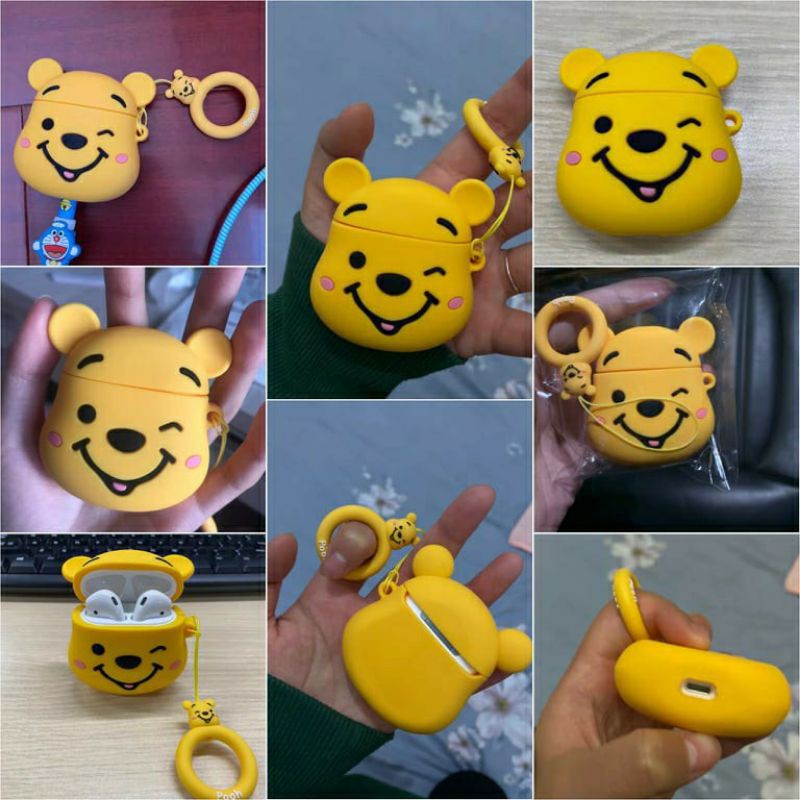 (Order 7 ngày) Case bảo vệ Airpods Pro/1/2 ngôi sao vàng Big Bang/ gấu pooh/ chó phiêu nhạc/ ếch mặc áo mưa vàng