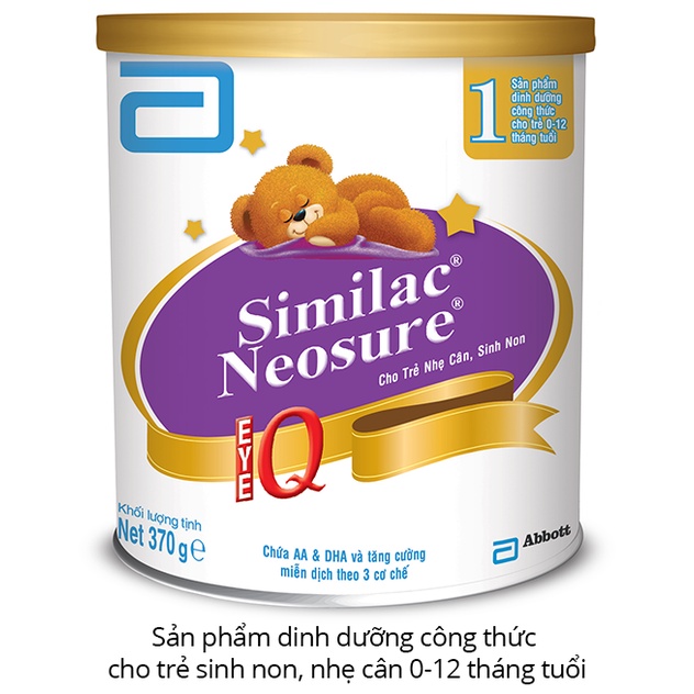 Sữa bột Similac Neosure 370g dành cho trẻ sinh non,nhẹ cân