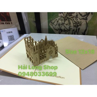 Nhà Thờ Lớn  Hà Nội  -  Notre Dame  - Church - 3D card -  Thiệp 3D ( VN )