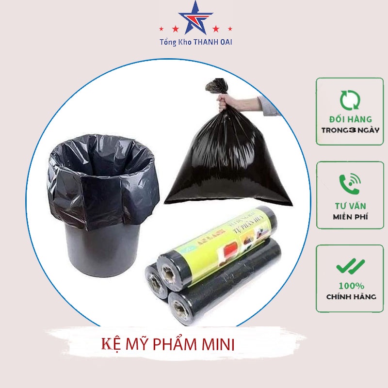 Túi đựng rác tự huỷ sinh học túi rác đen kích thước 60*30cm