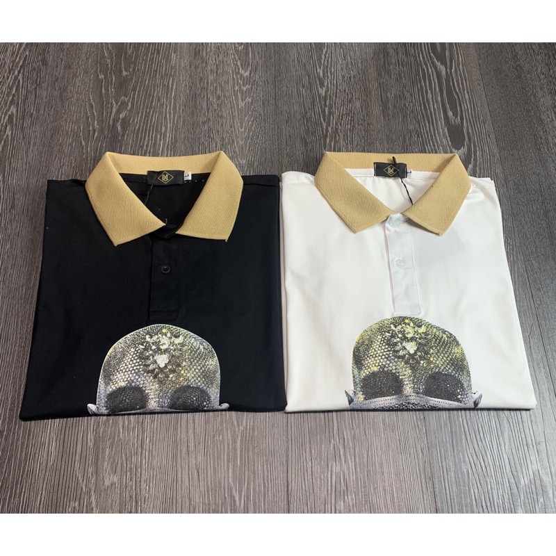 Áo thun cổ trụ thêu logo sói nổi bật(chất liệu cotton 100% | BigBuy360 - bigbuy360.vn
