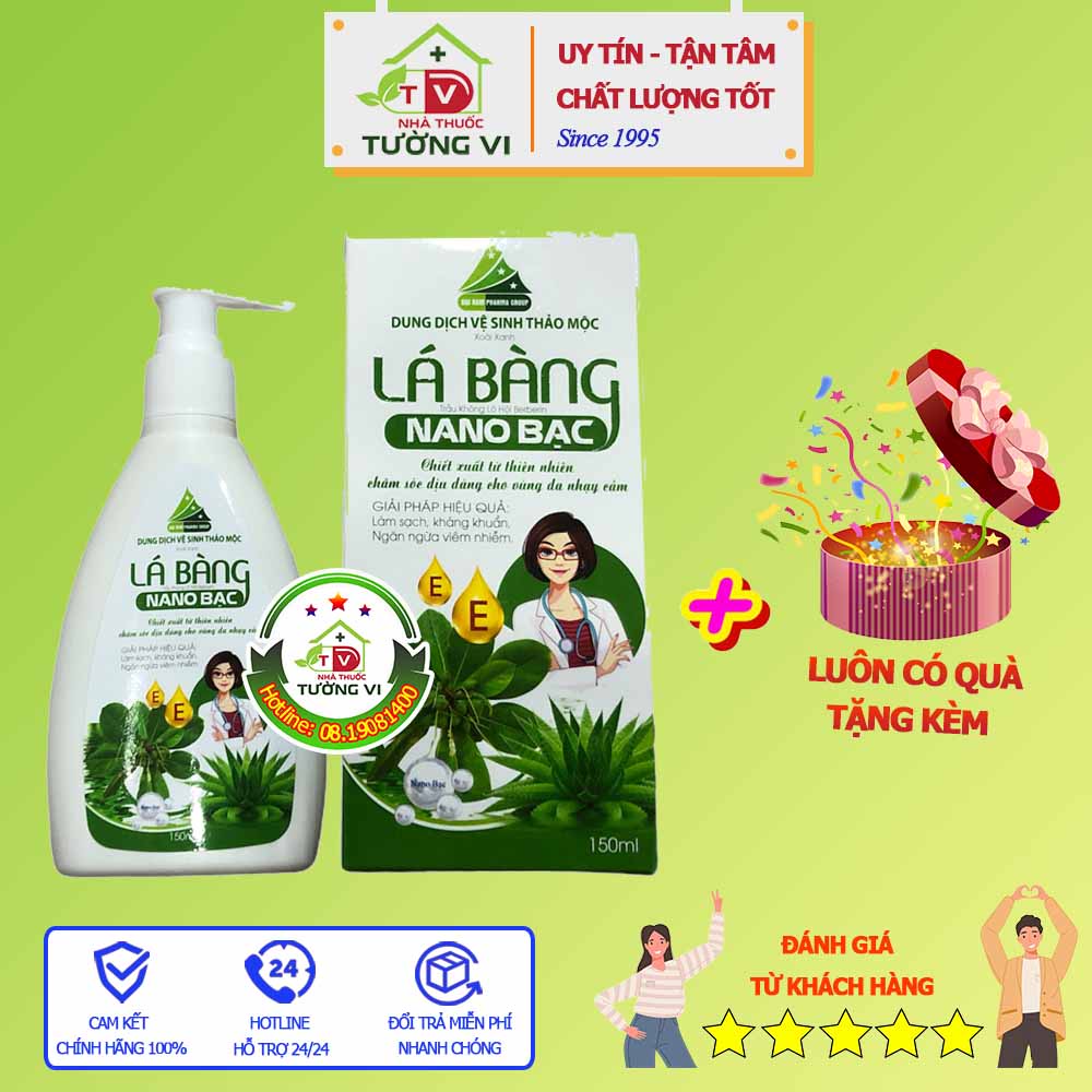Dung dịch vệ sinh thảo mộc Lá Bàng Nano Bạc – Làm sạch, kháng khuẩn, ngăn ngừa viêm nhiễm